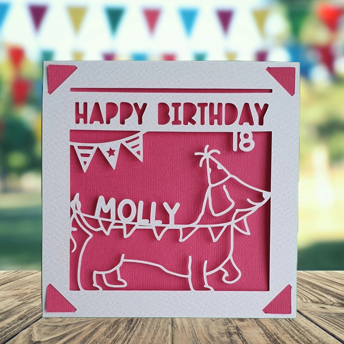 Sausage Dog Personalised Birthday Card