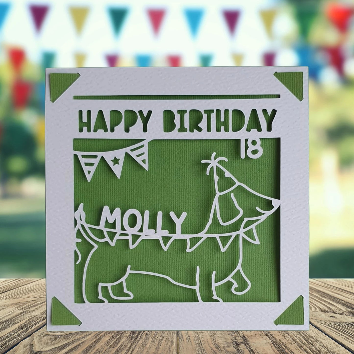 Sausage Dog Personalised Birthday Card