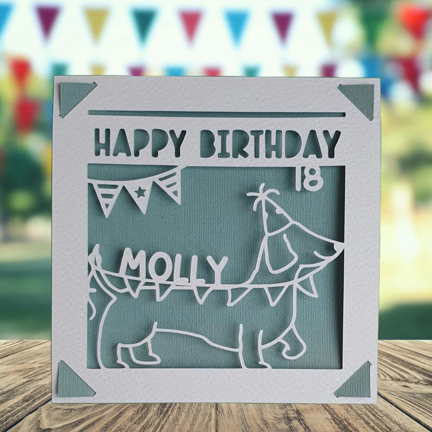 Sausage Dog Personalised Birthday Card