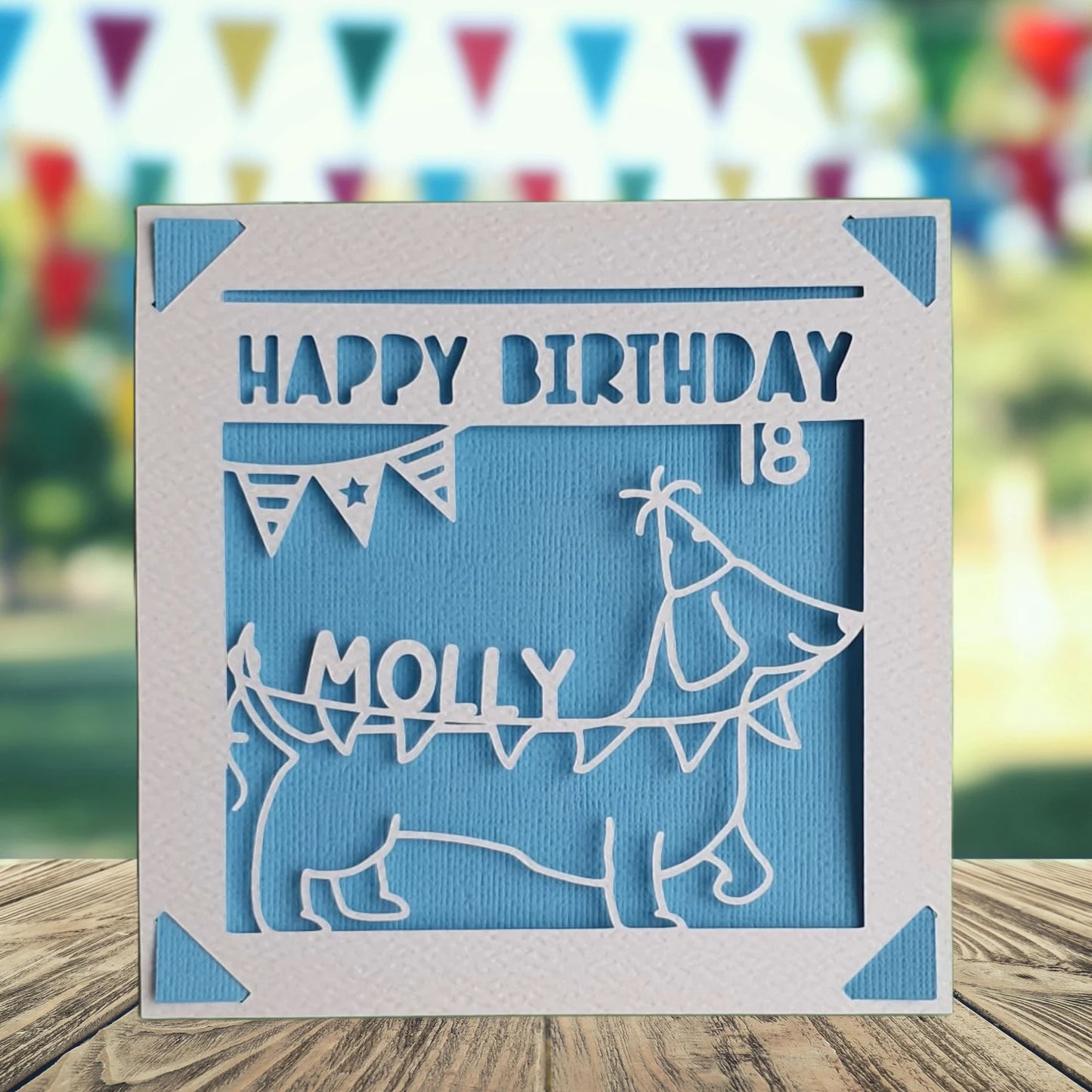 Sausage Dog Personalised Birthday Card