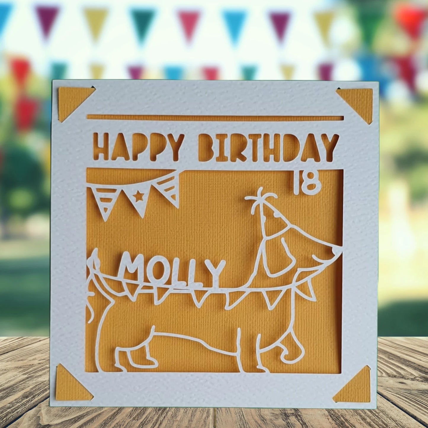 Sausage Dog Personalised Birthday Card