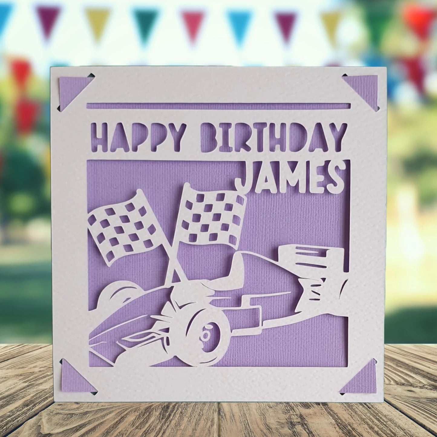 Formula One Personalised Birthday Card