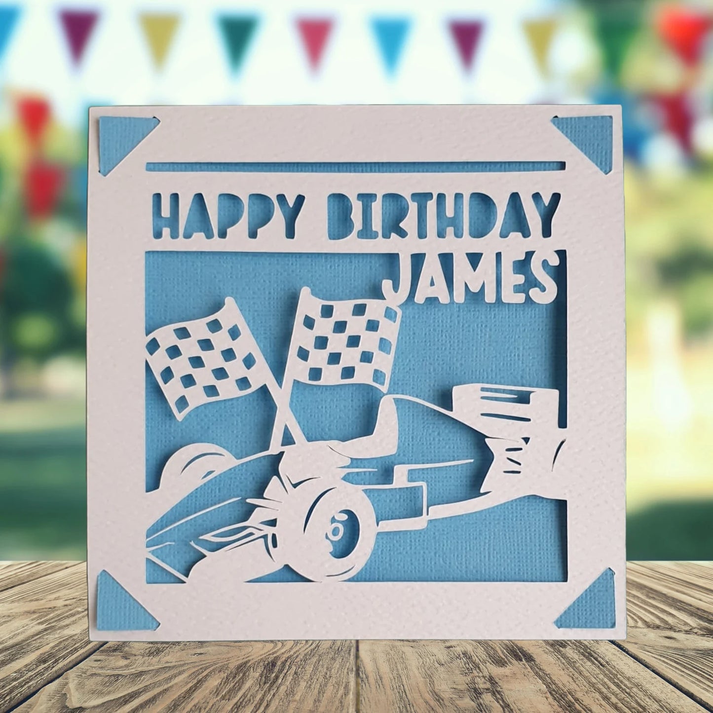 Formula One Personalised Birthday Card