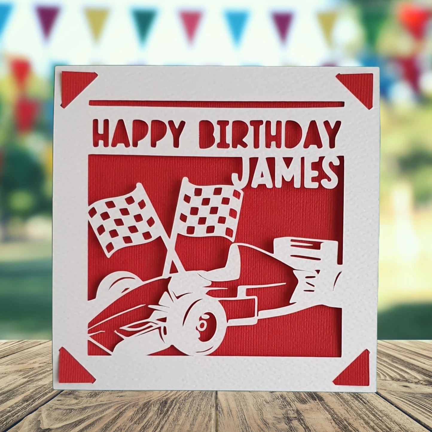 Formula One Personalised Birthday Card