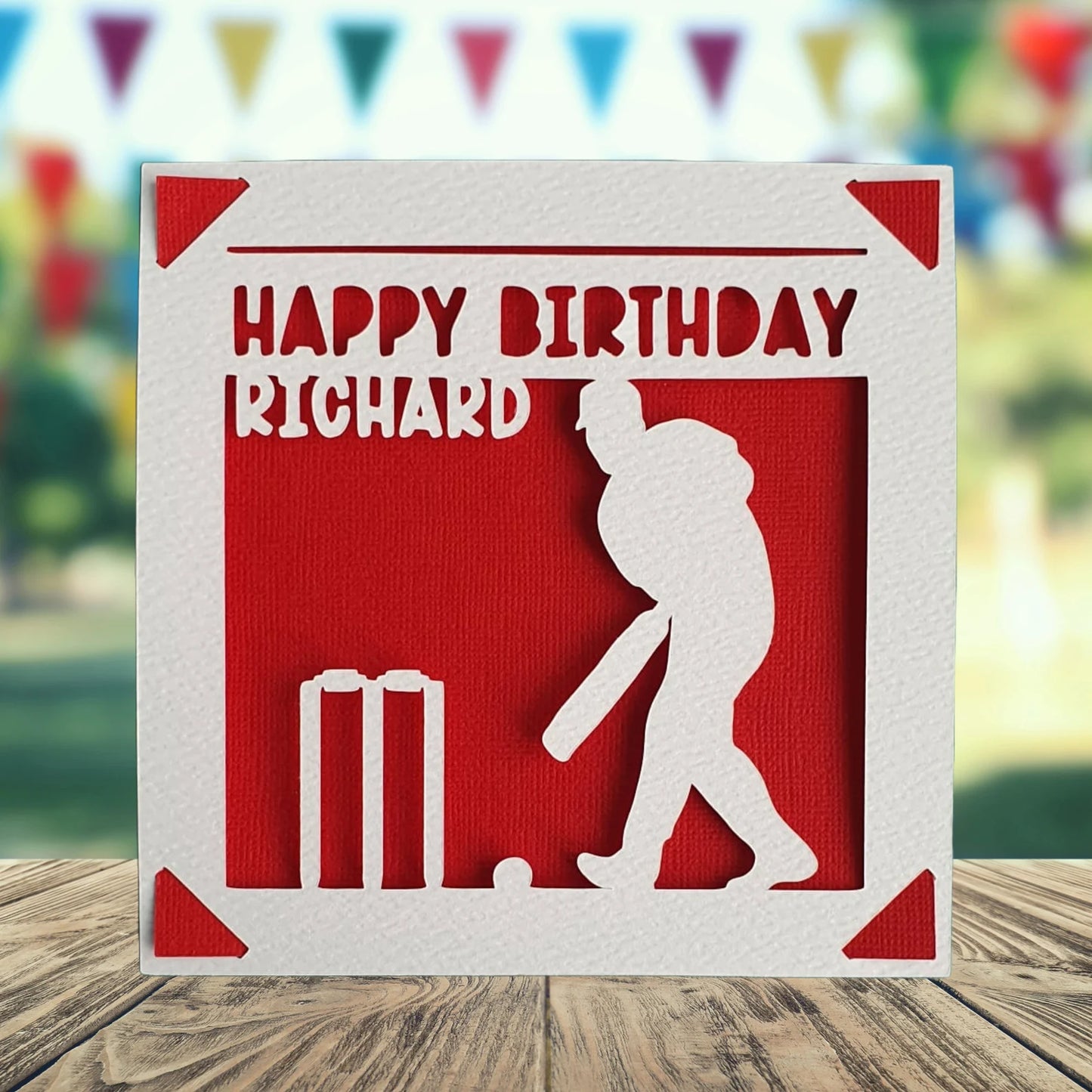 Personalised Cricket Birthday Card