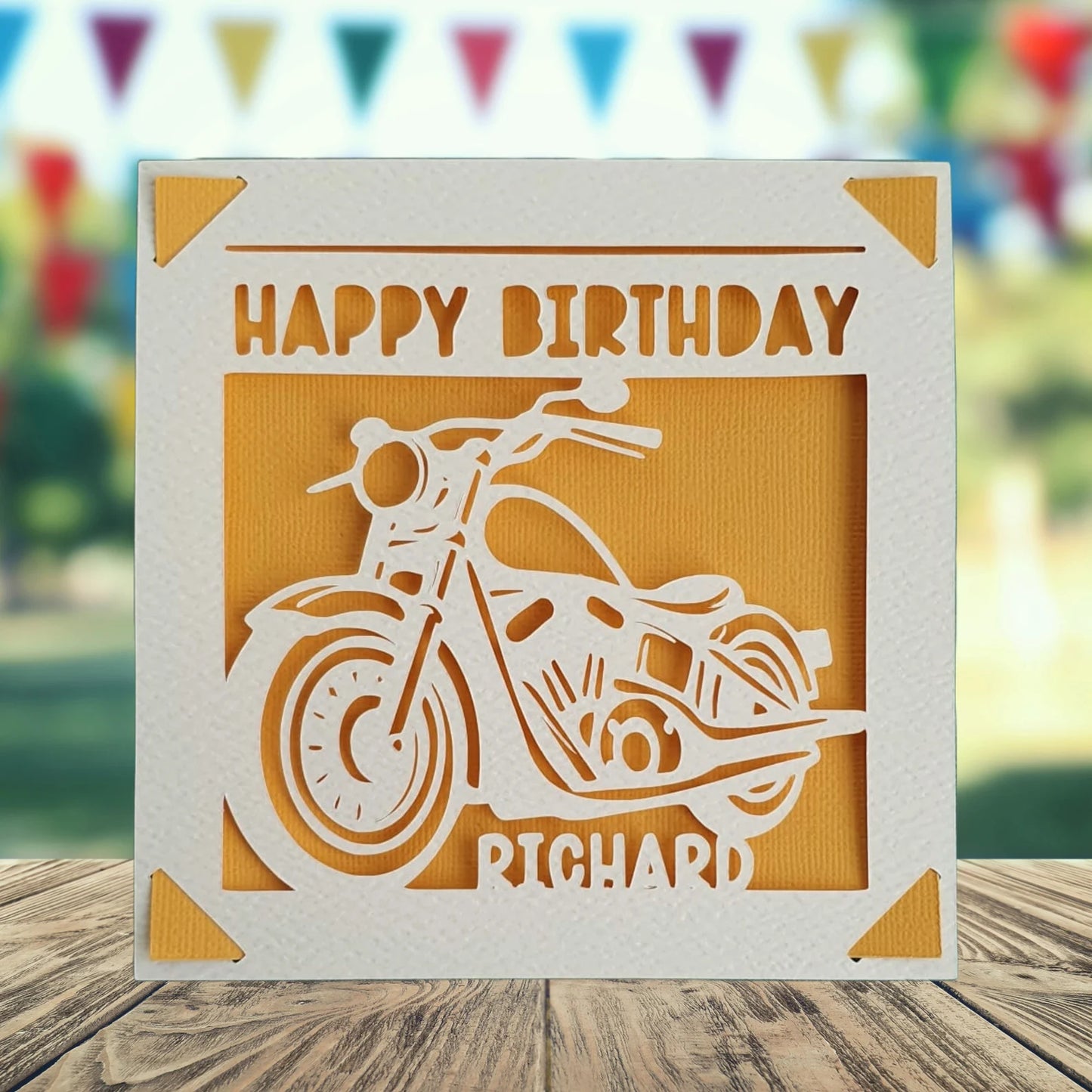 Personalised Motorbike Birthday Card