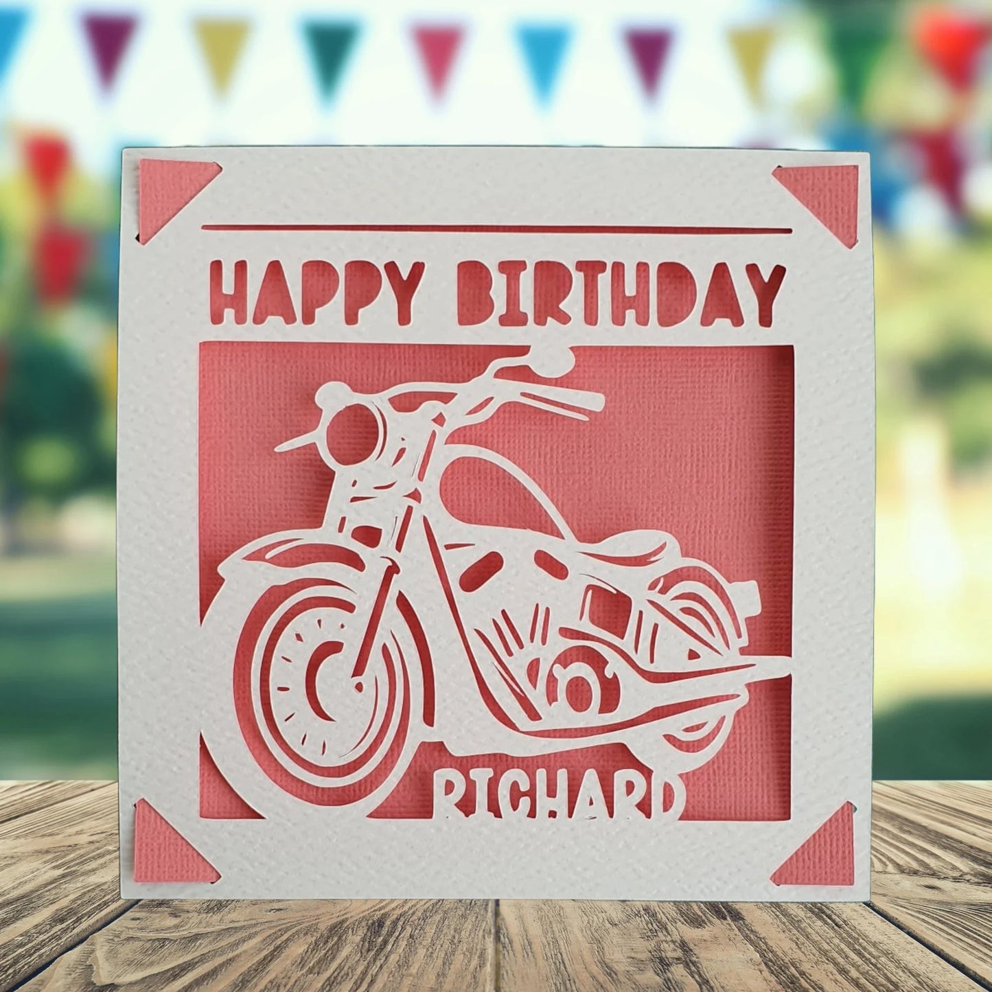 Personalised Motorbike Birthday Card