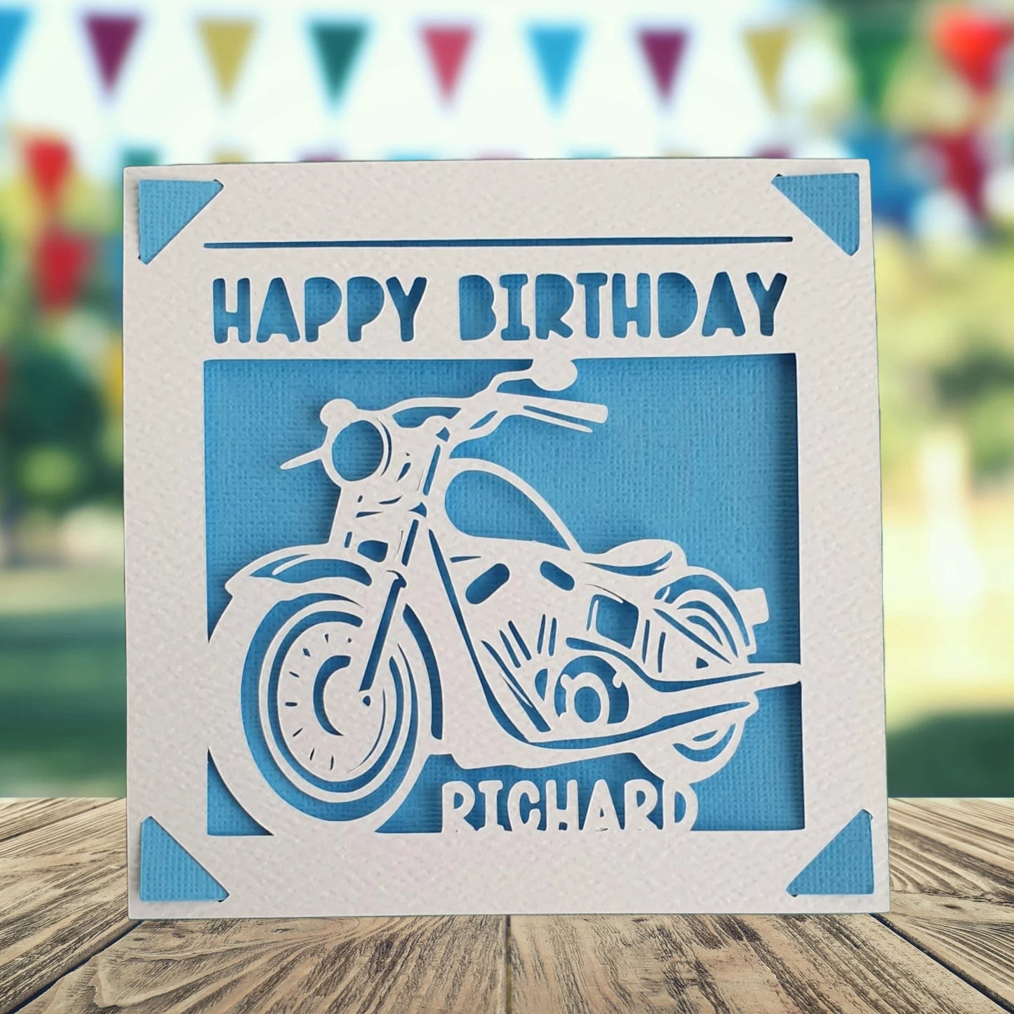 Personalised Motorbike Birthday Card