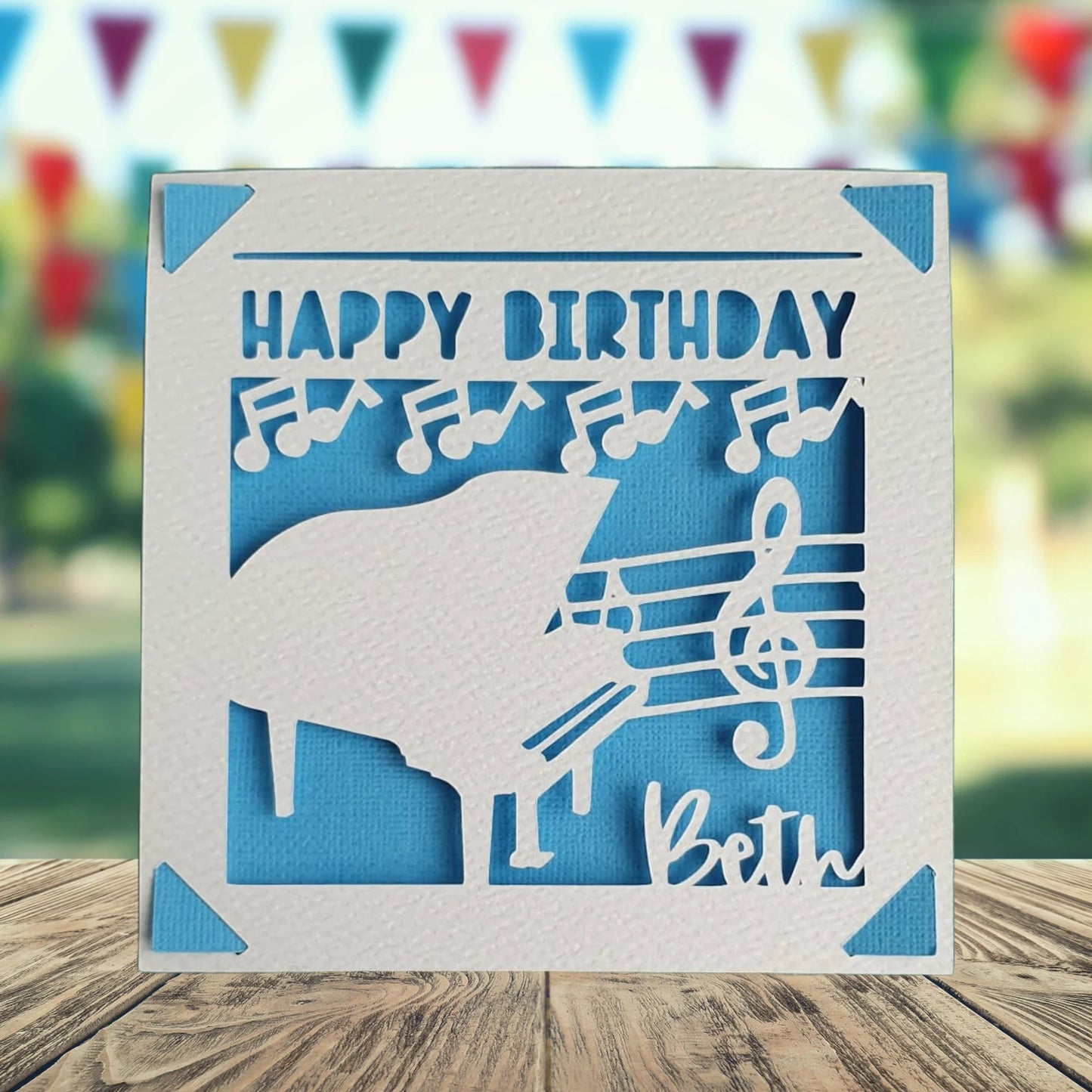 Personalised Piano Birthday Card