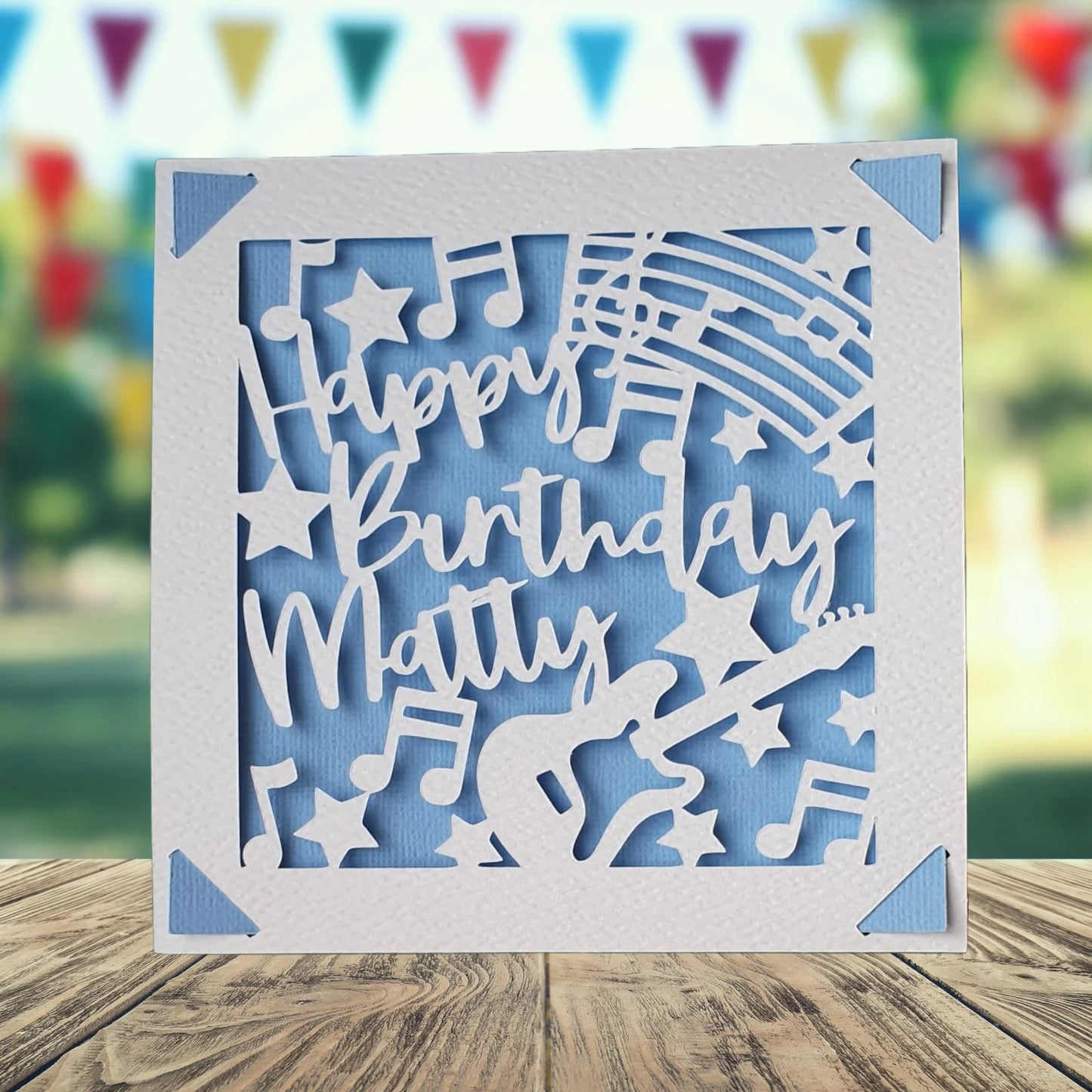 Guitar Personalised Birthday Card