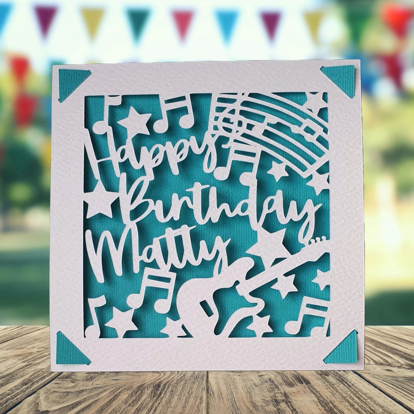 Guitar Personalised Birthday Card