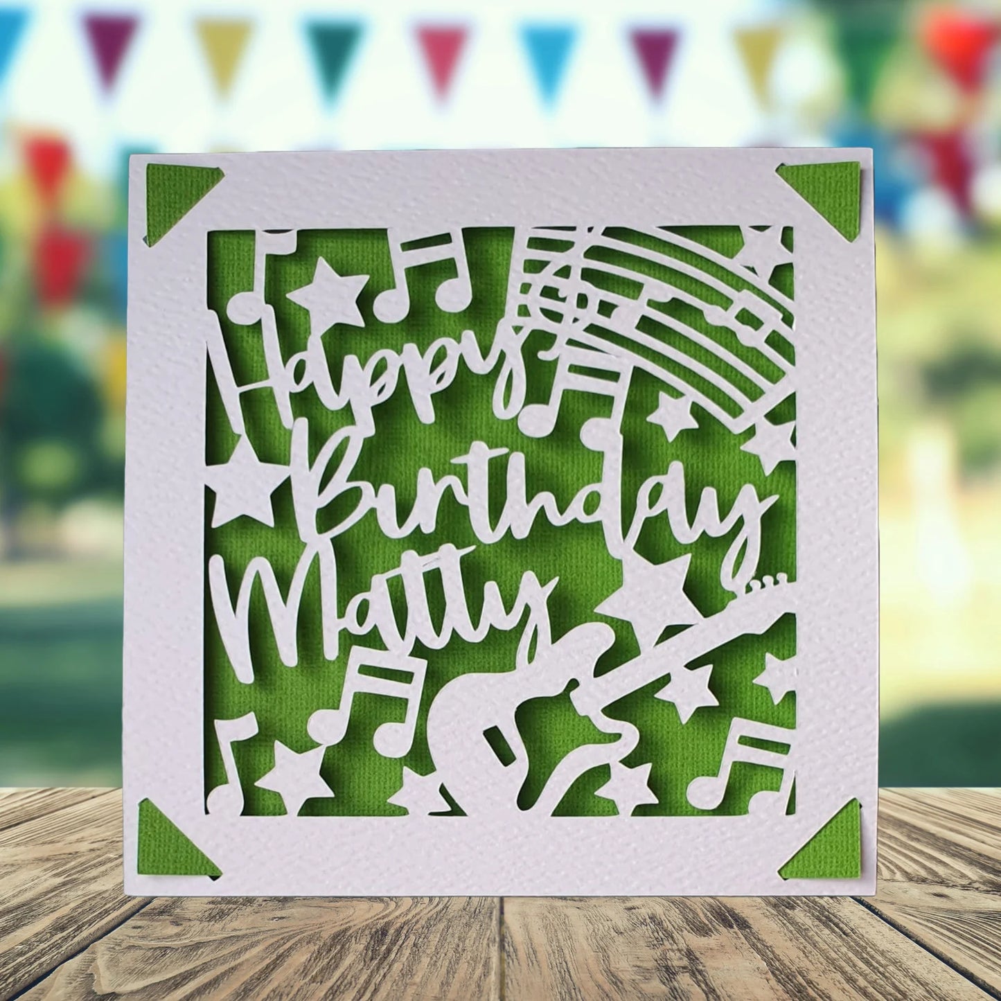 Guitar Personalised Birthday Card