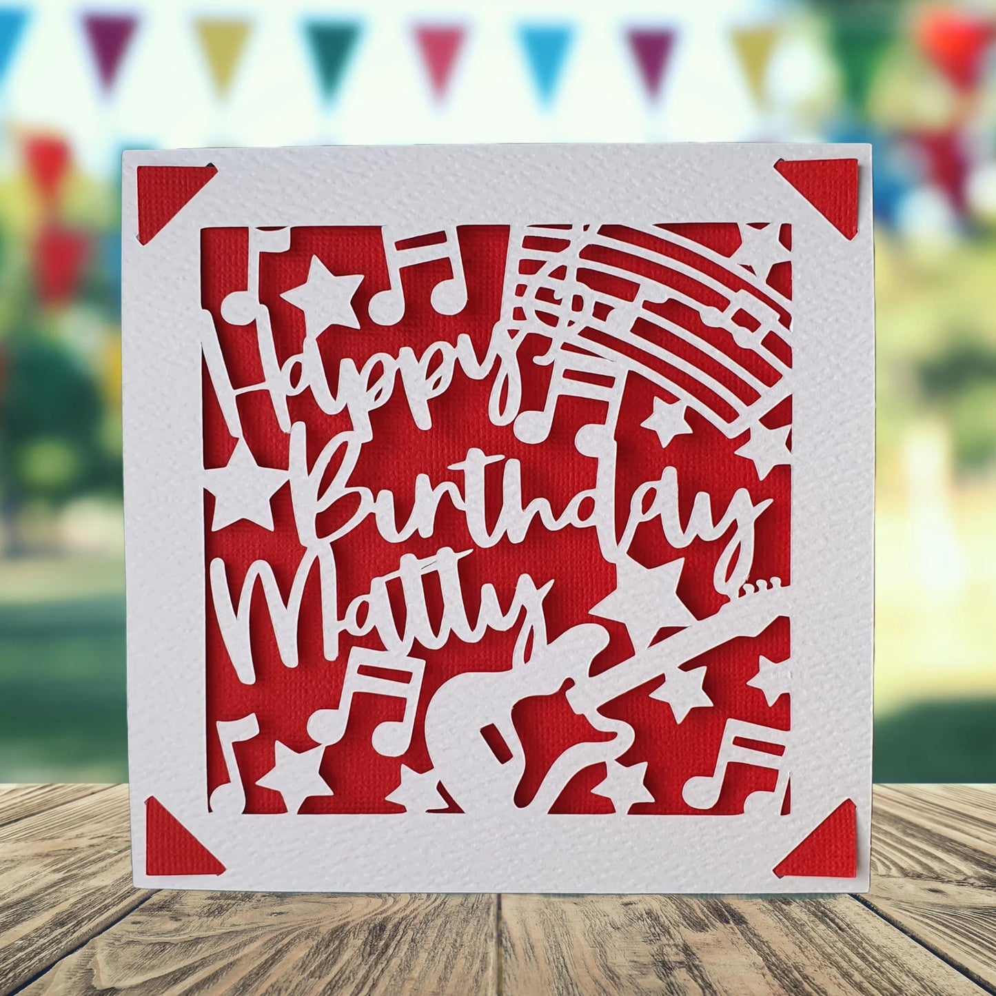 Guitar Personalised Birthday Card