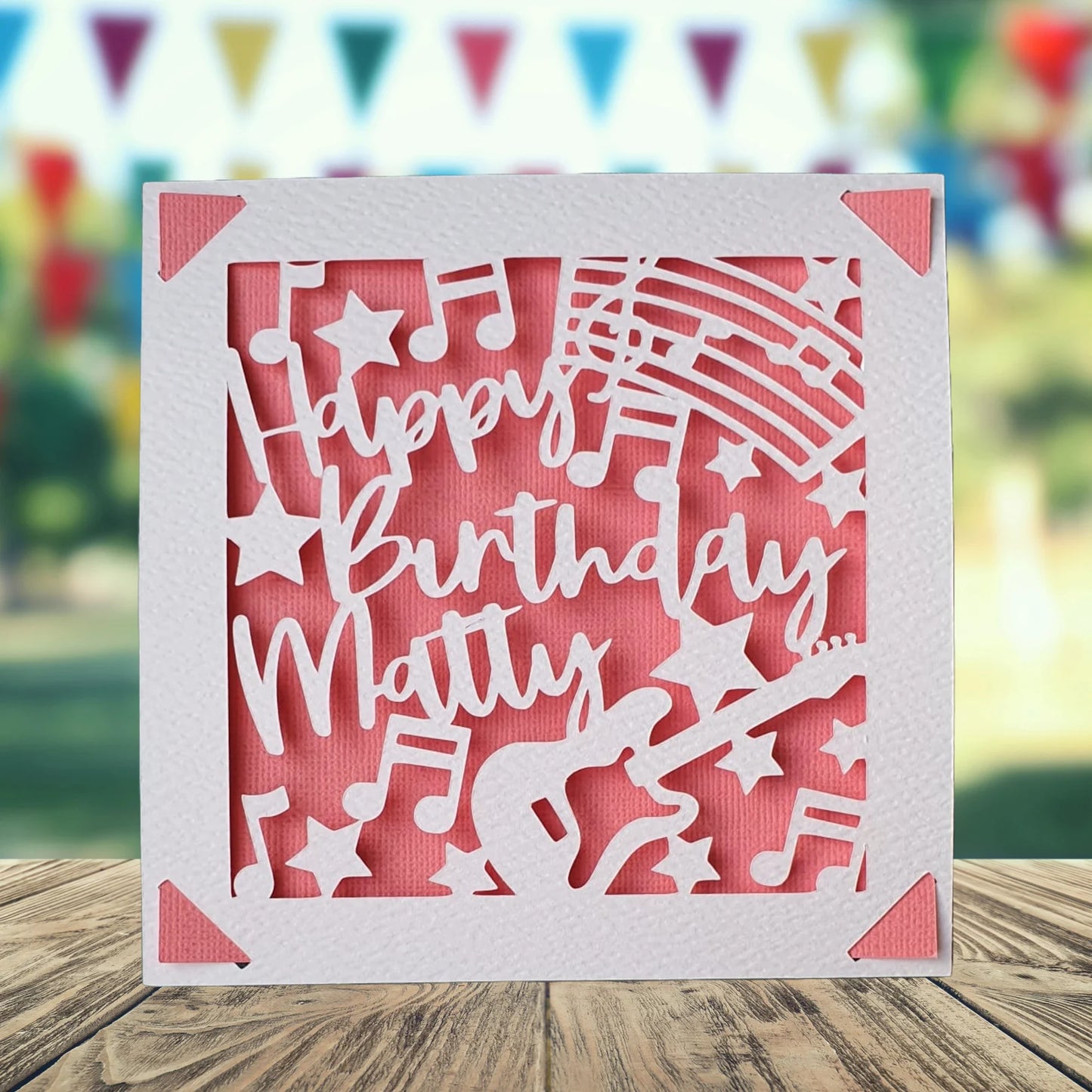 Guitar Personalised Birthday Card