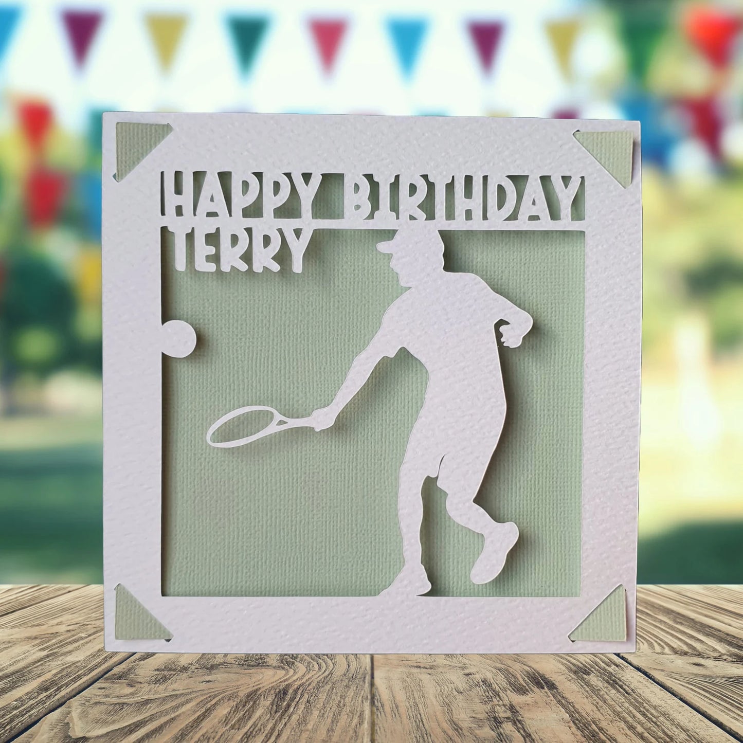 Personalised Tennis Birthday Card