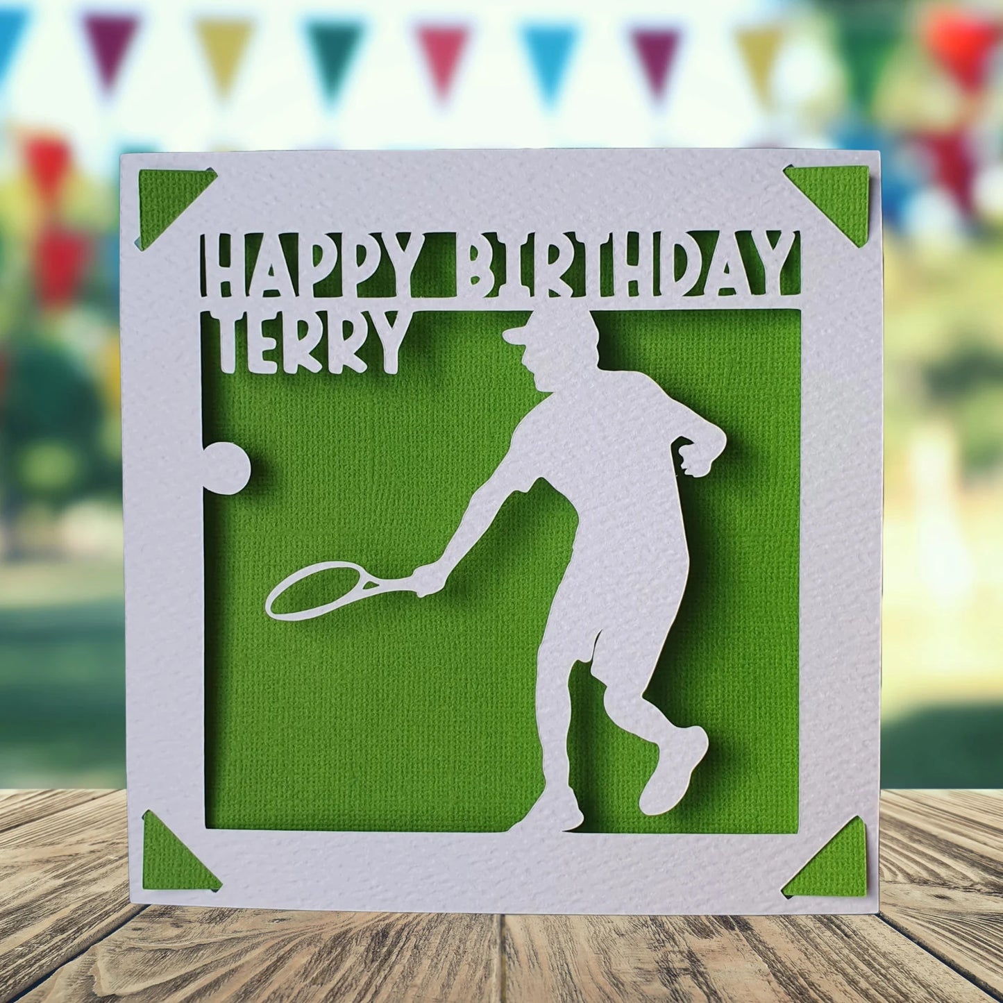 Personalised Tennis Birthday Card