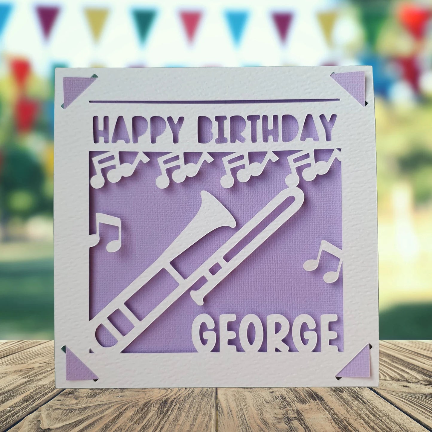 Trombone Birthday Card