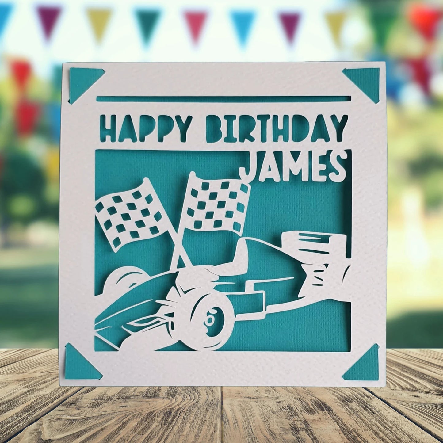 Formula One Personalised Birthday Card