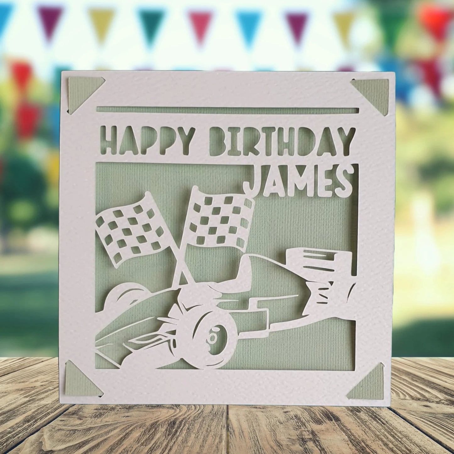 Formula One Personalised Birthday Card