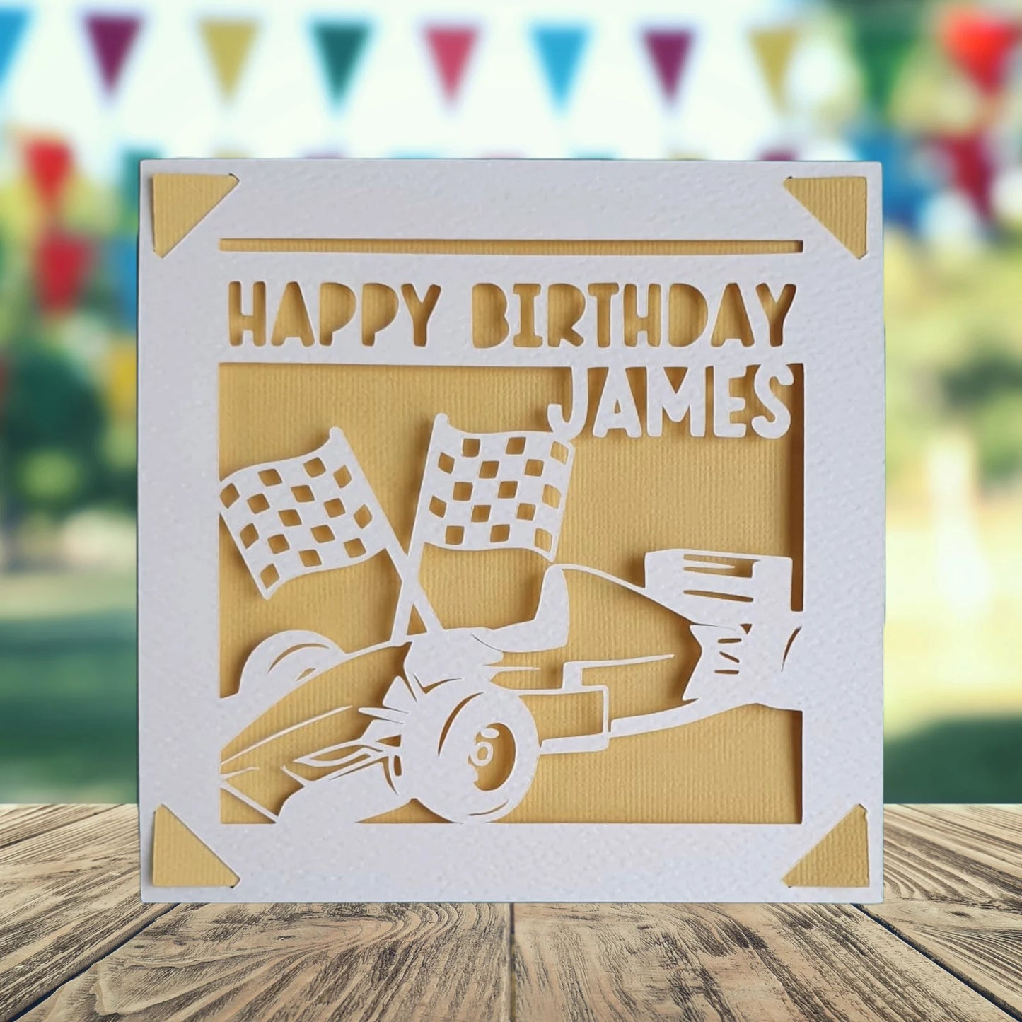 Formula One Personalised Birthday Card