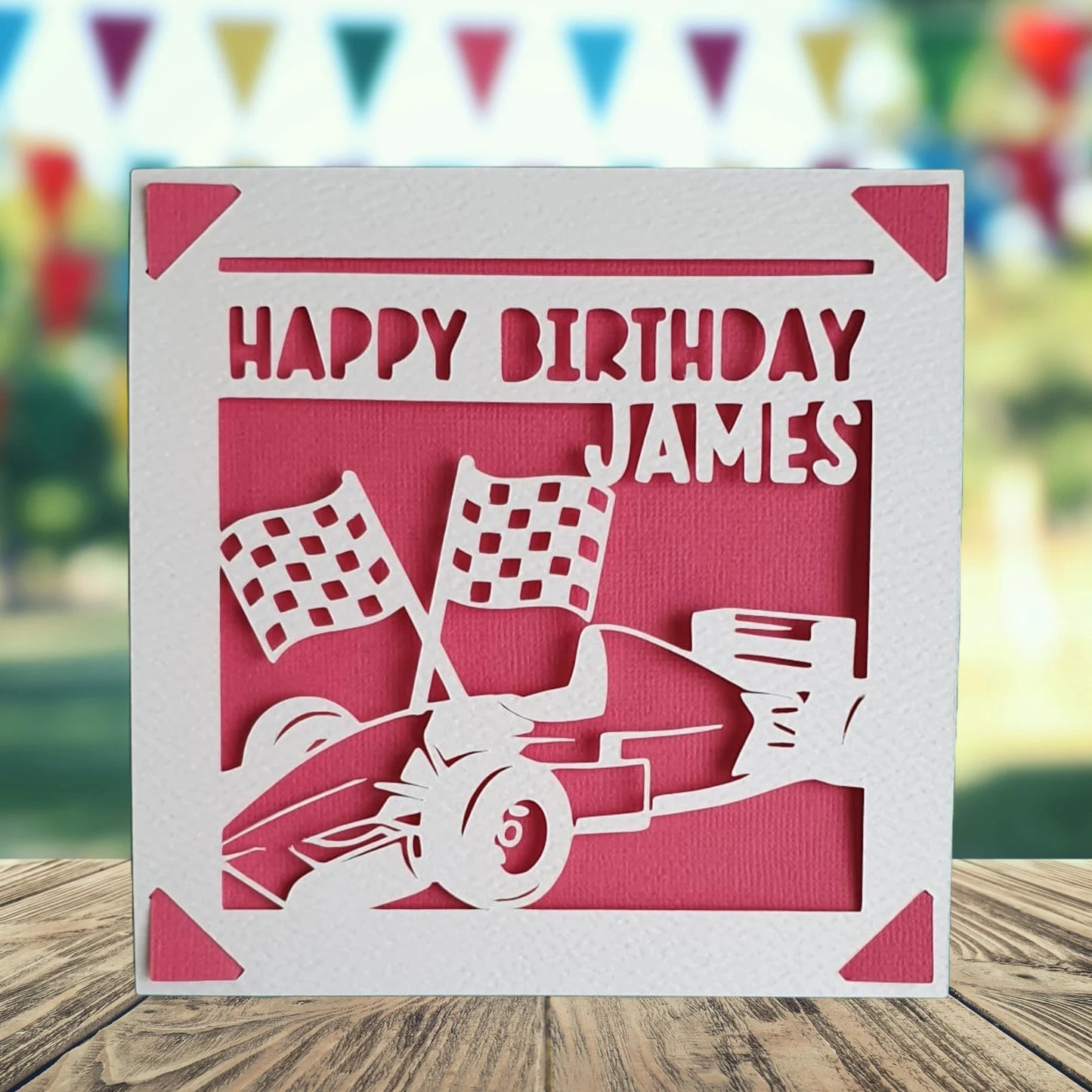 Formula One Personalised Birthday Card