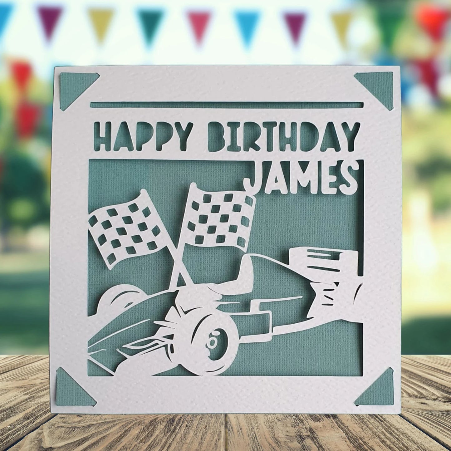 Formula One Personalised Birthday Card