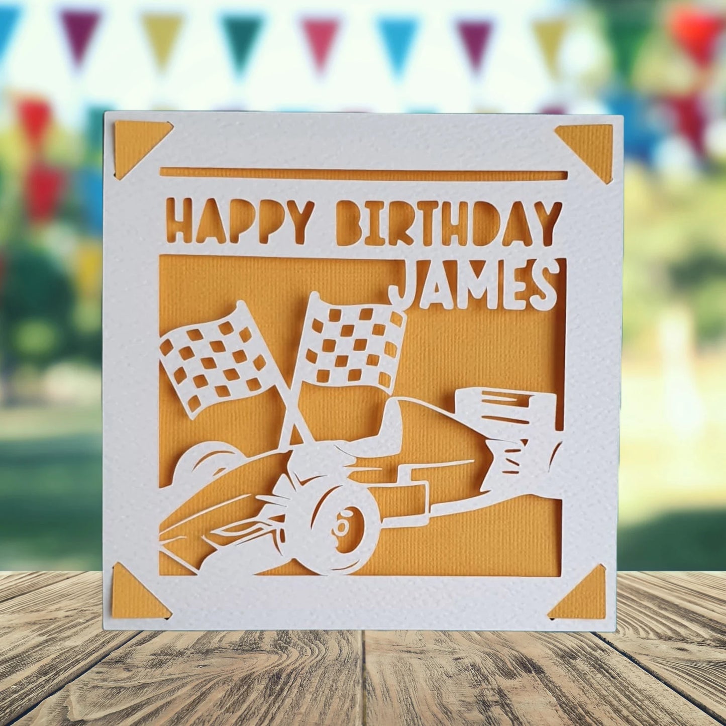 Formula One Personalised Birthday Card