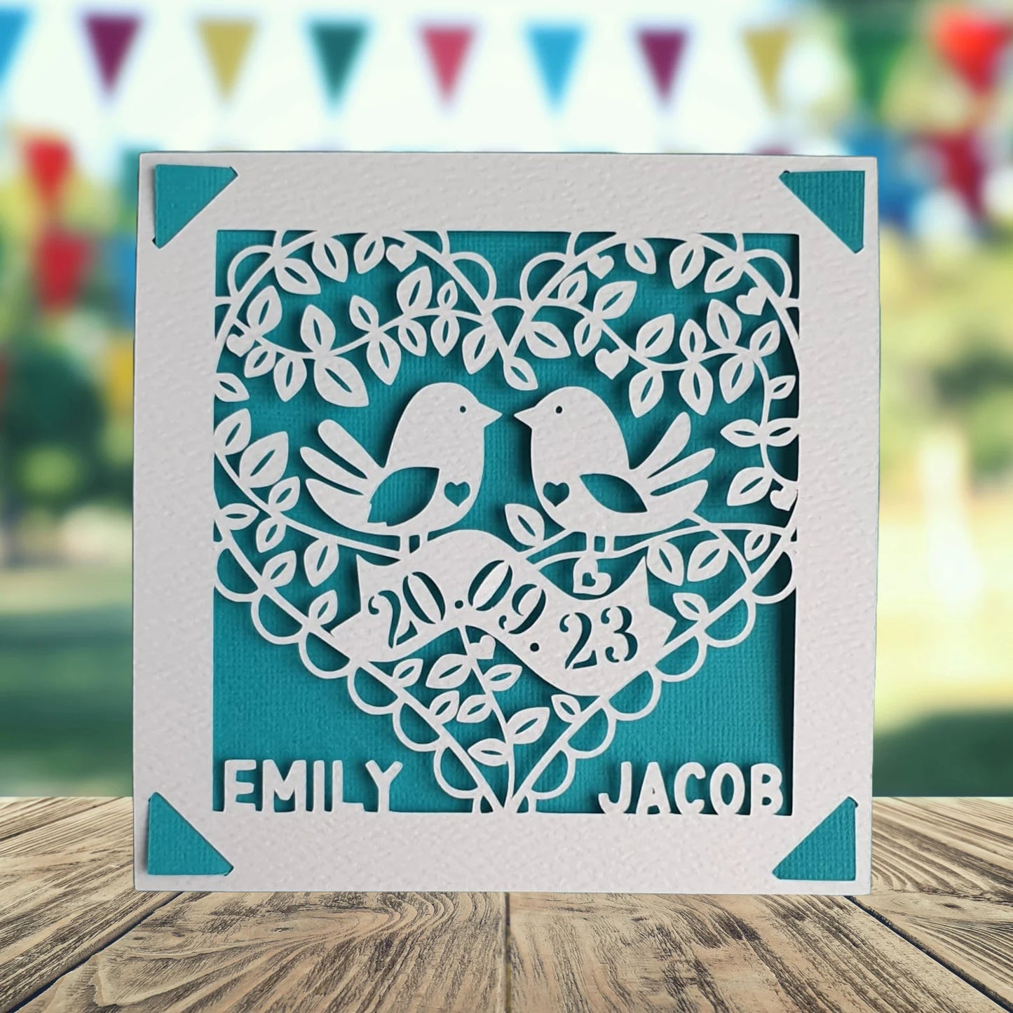 Personalised Wedding Papercut Card