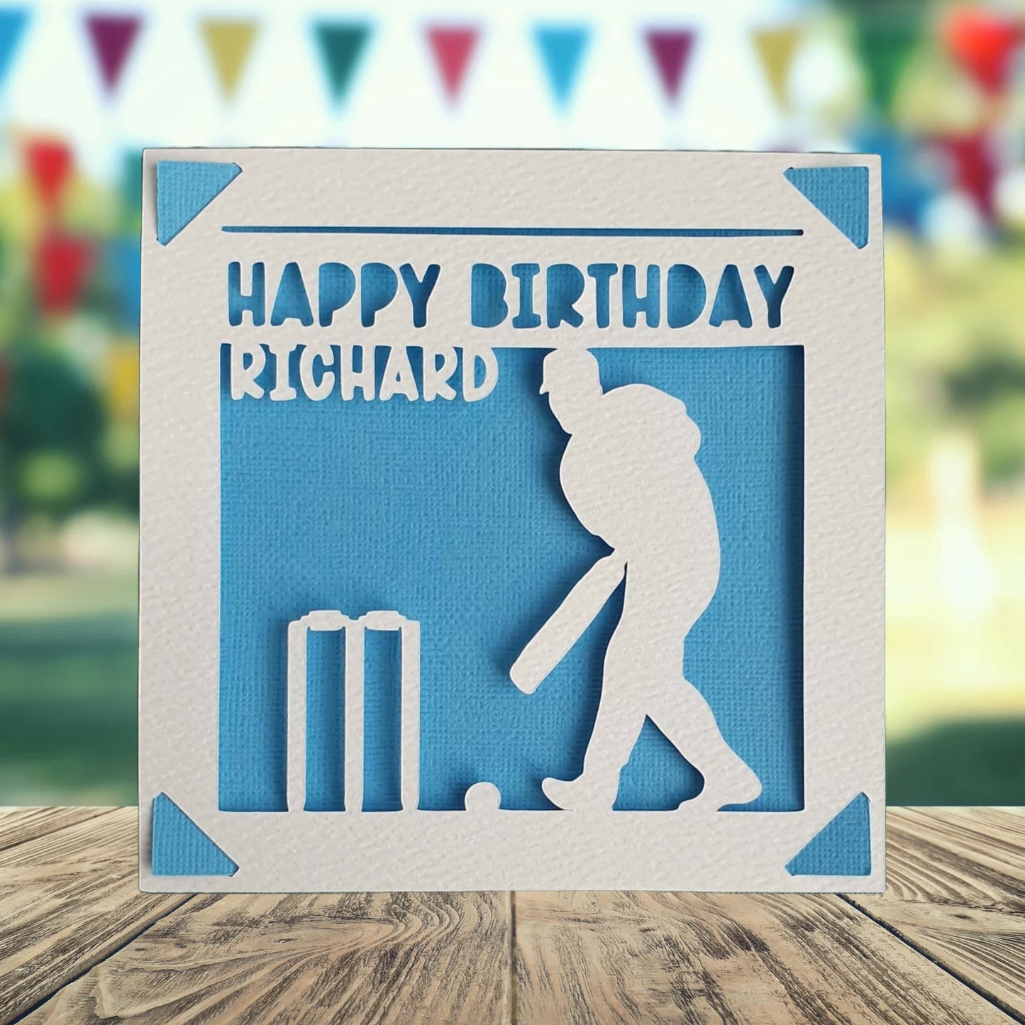 Personalised Cricket Birthday Card