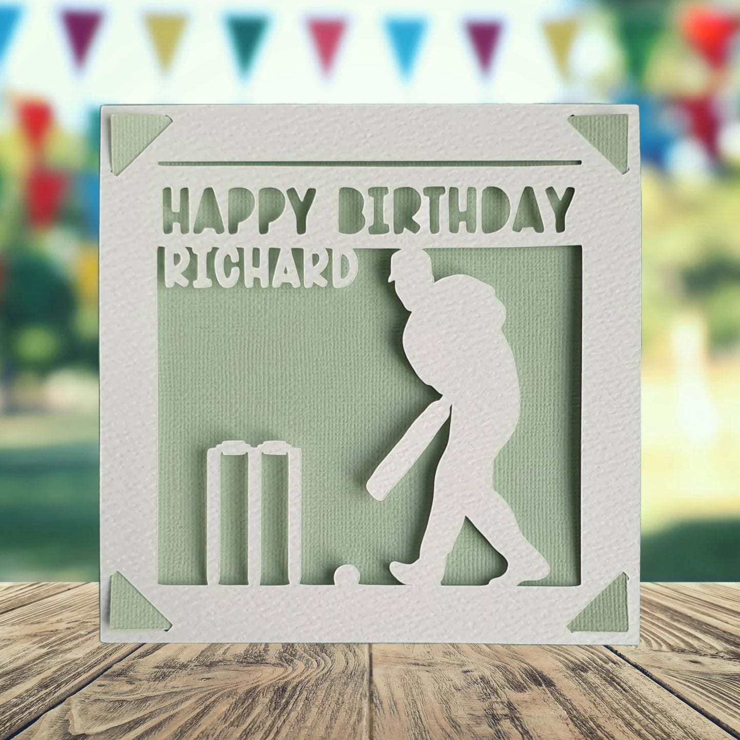 Personalised Cricket Birthday Card