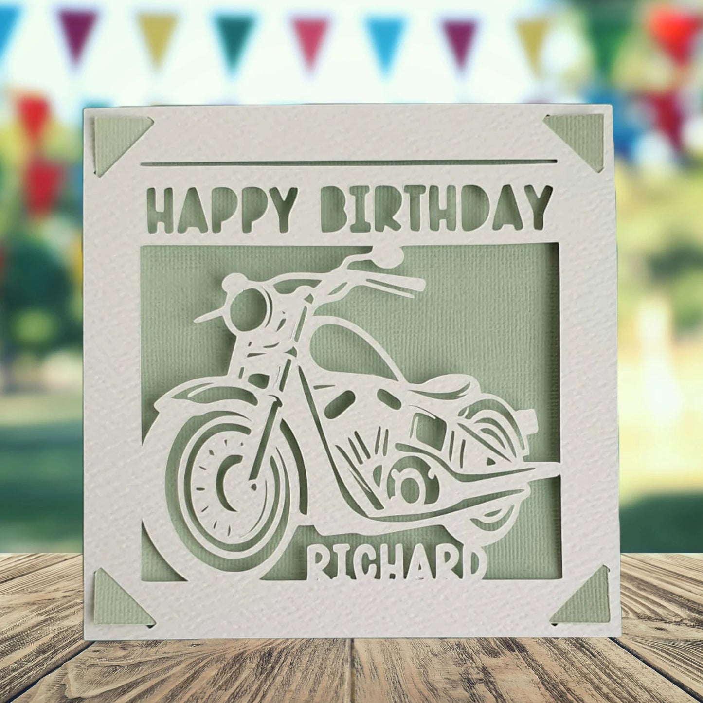 Personalised Motorbike Birthday Card