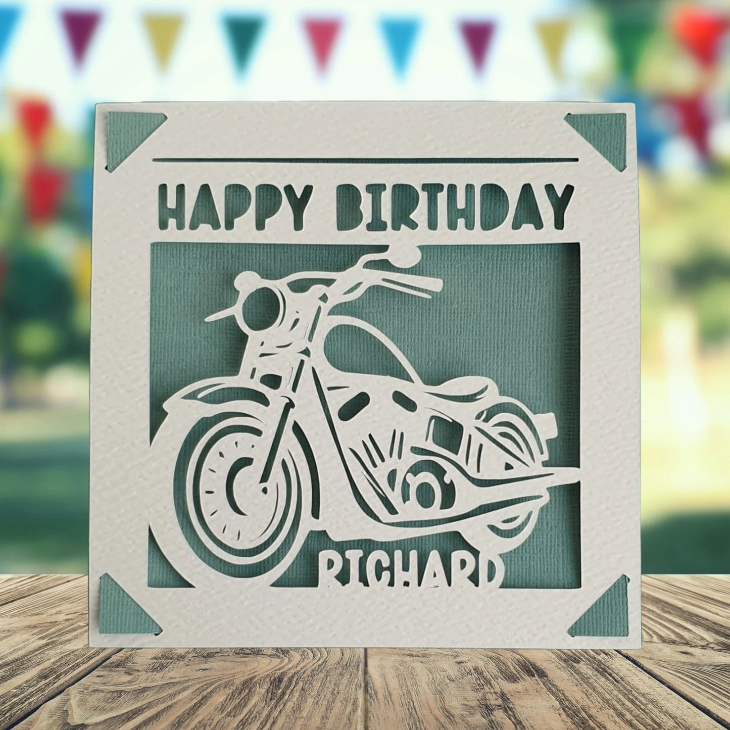 Personalised Motorbike Birthday Card