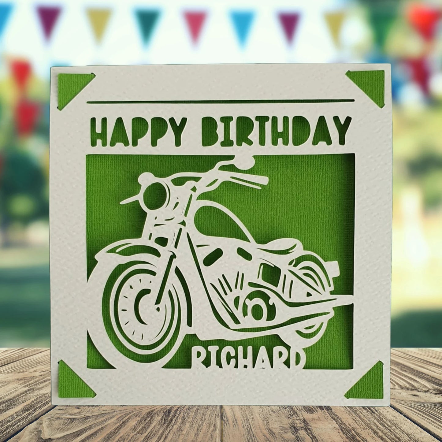 Personalised Motorbike Birthday Card