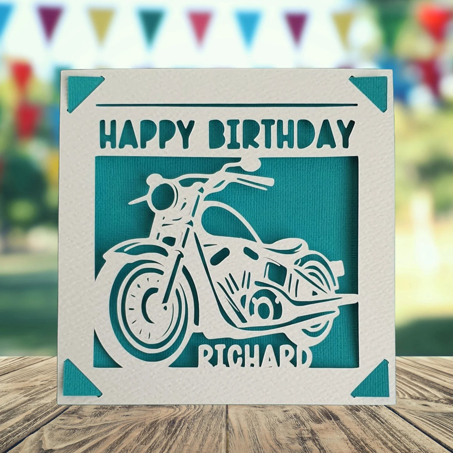 Personalised Motorbike Birthday Card