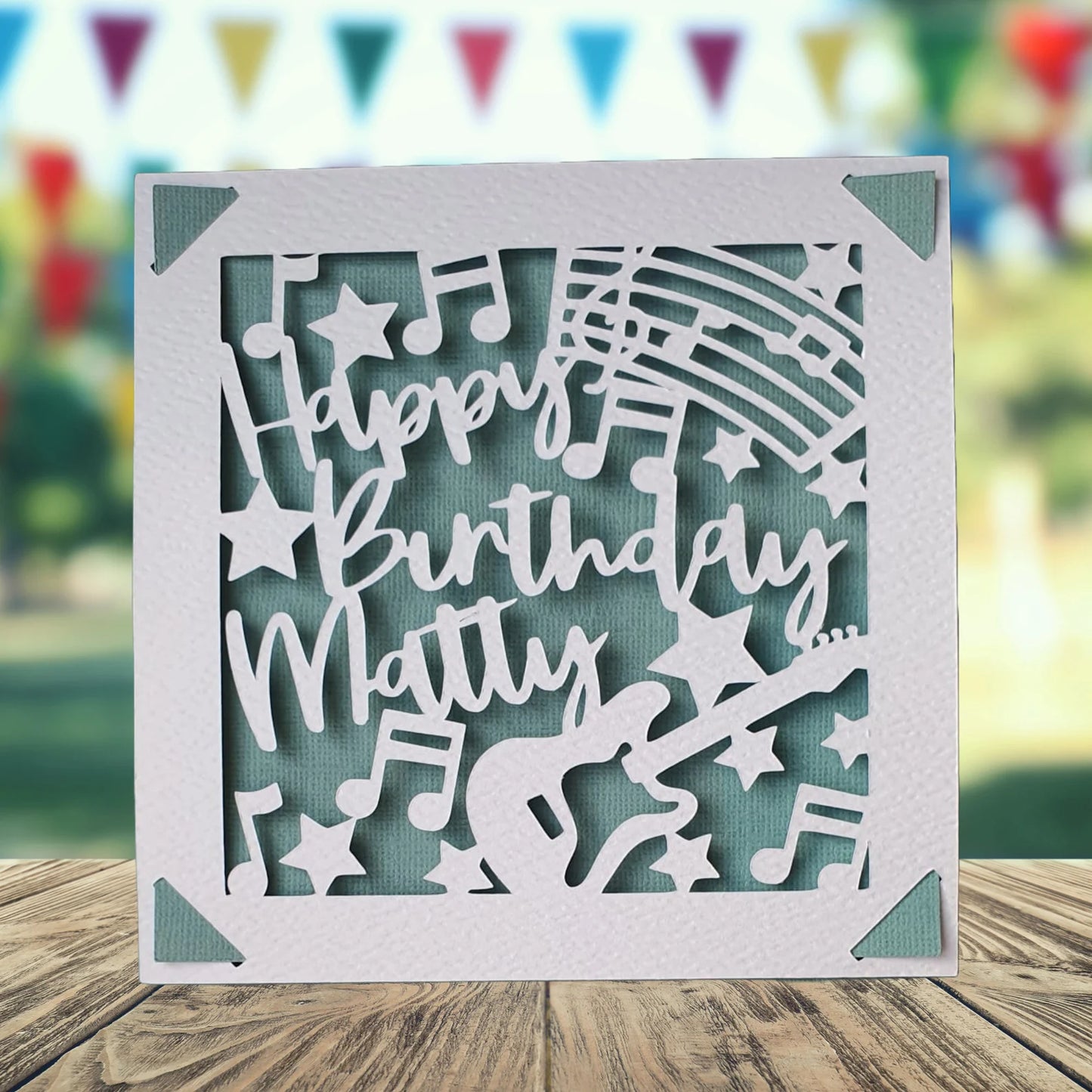 Guitar Personalised Birthday Card