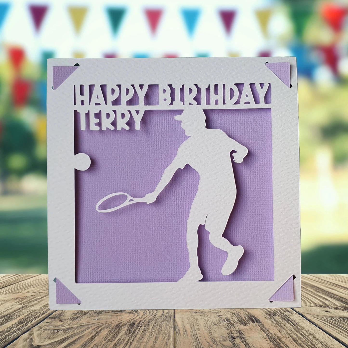 Personalised Tennis Birthday Card