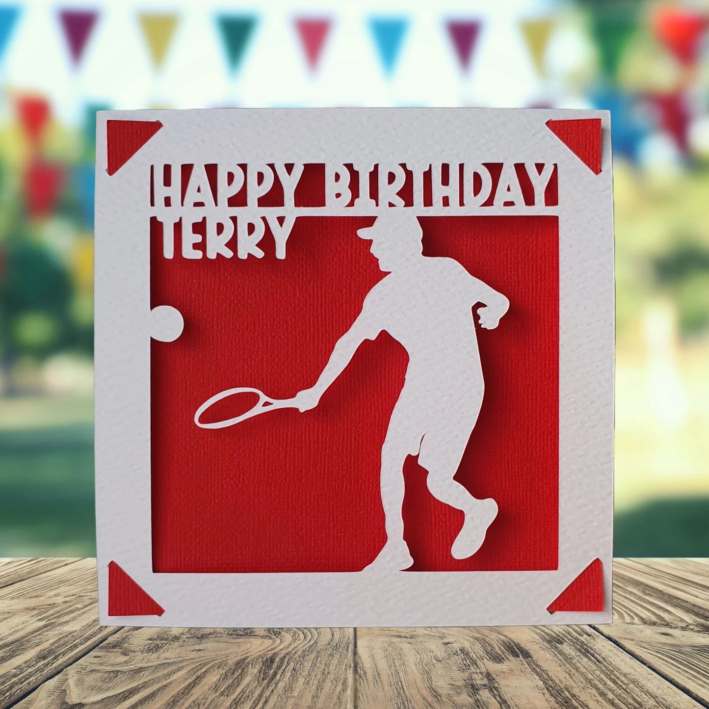 Personalised Tennis Birthday Card