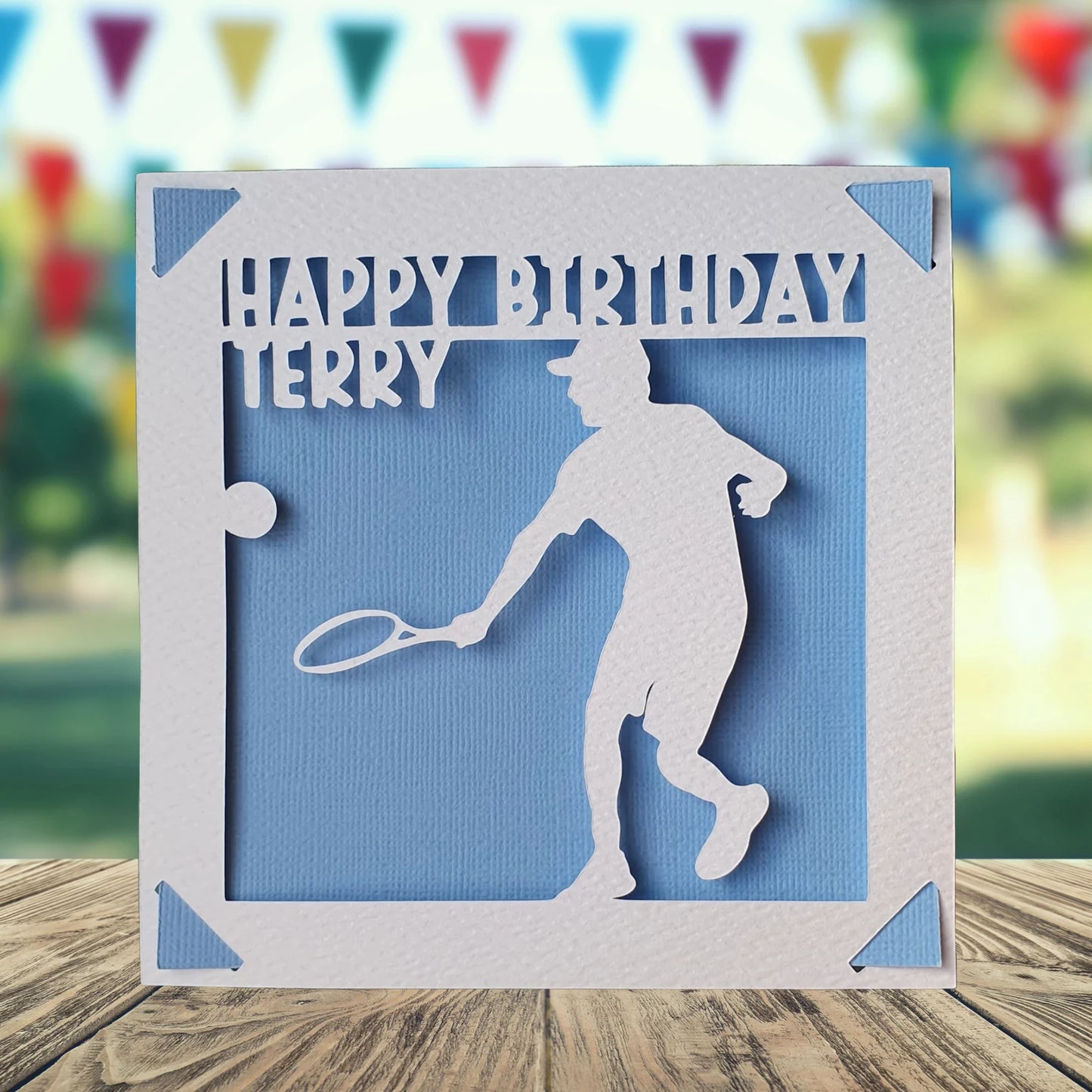 Personalised Tennis Birthday Card