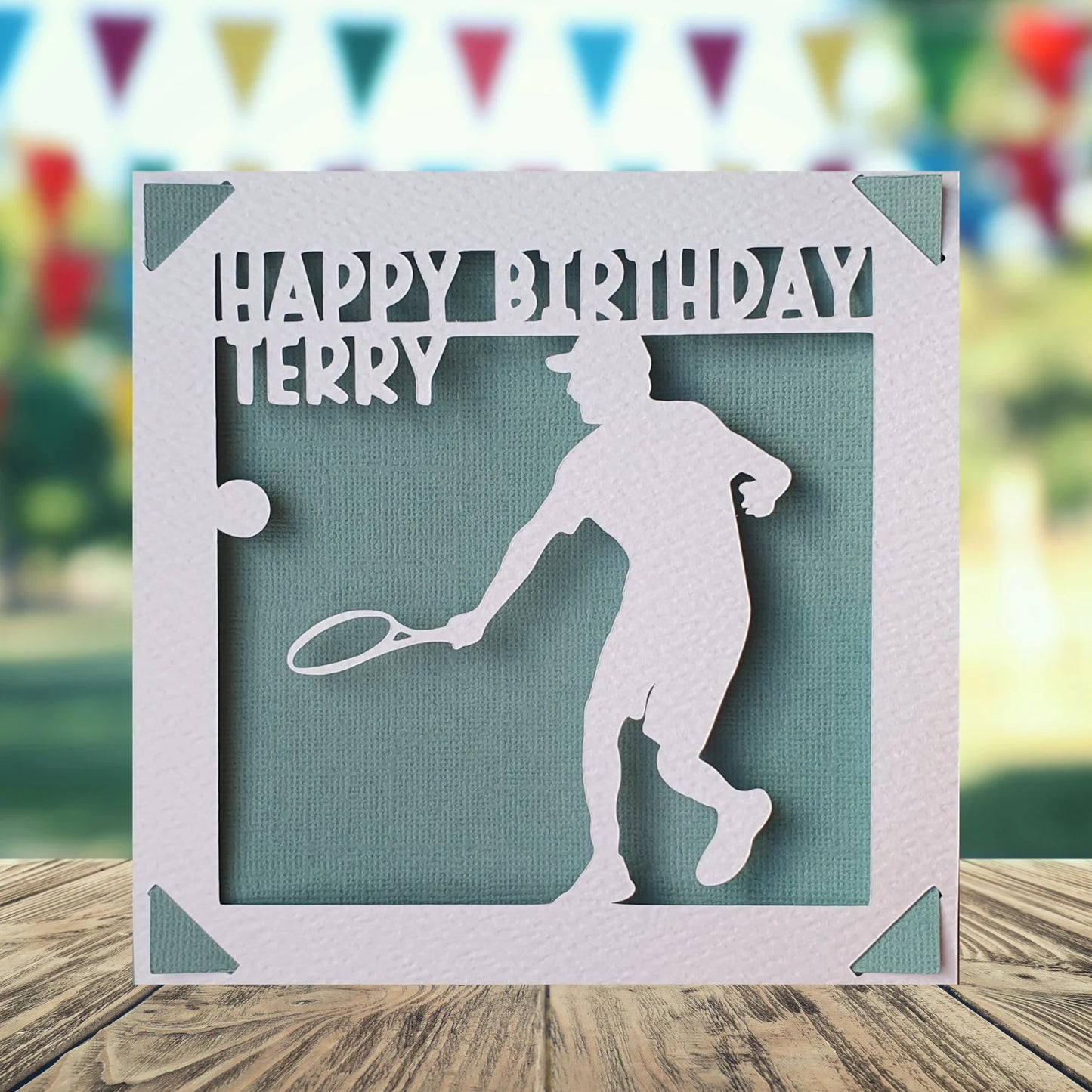 Personalised Tennis Birthday Card