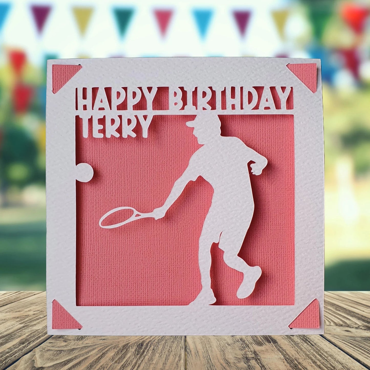 Personalised Tennis Birthday Card