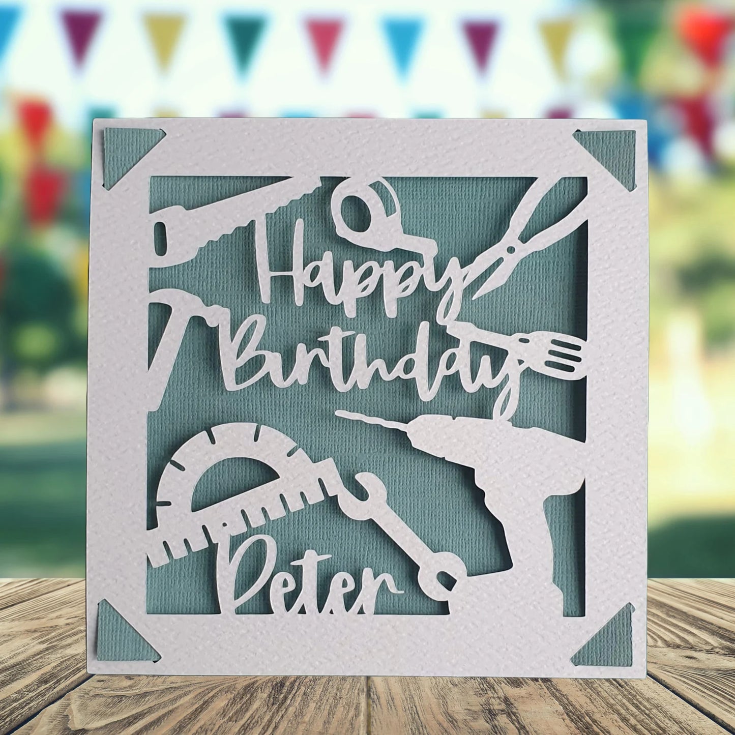 DIY Happy Birthday Personalised Card