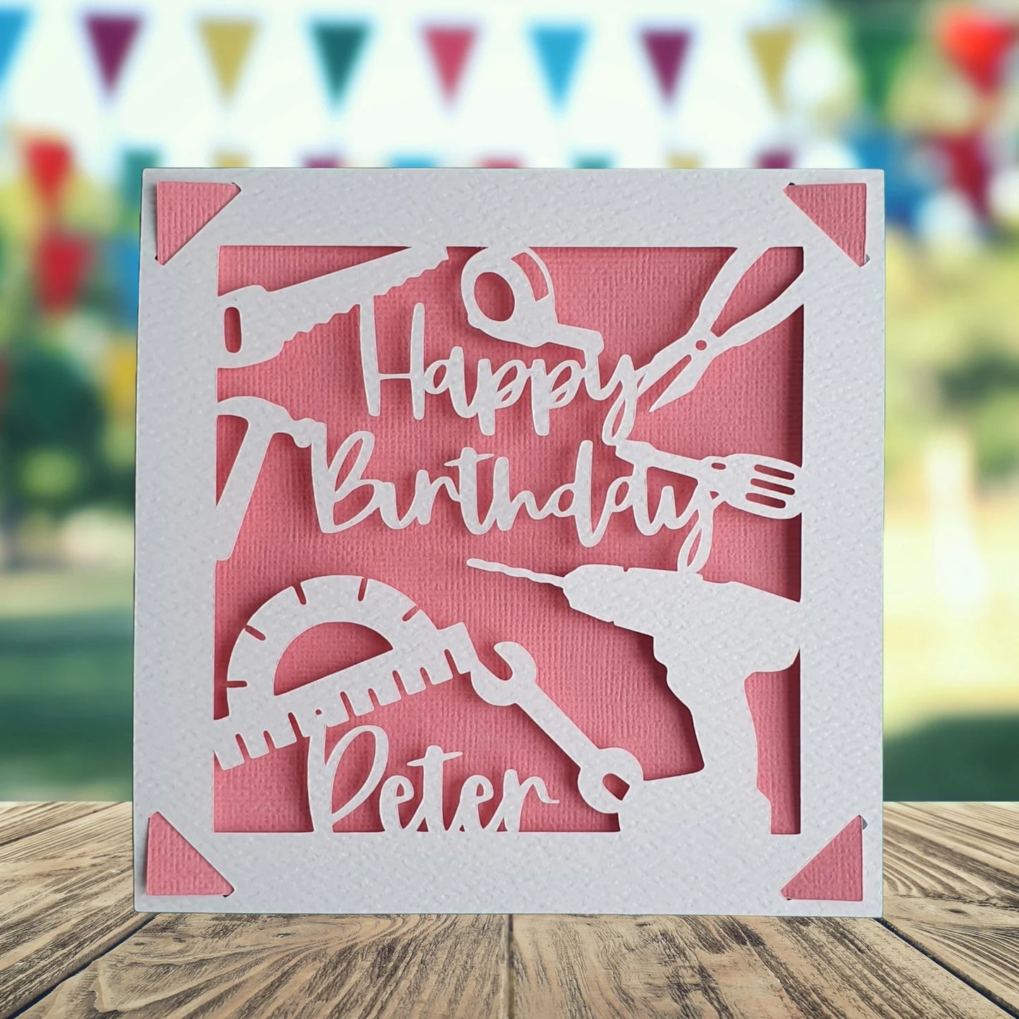 DIY Happy Birthday Personalised Card