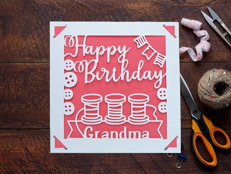 Sewing Birthday Card