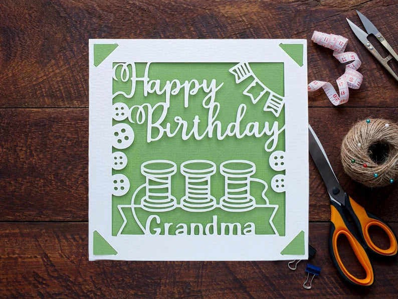 Sewing Birthday Card