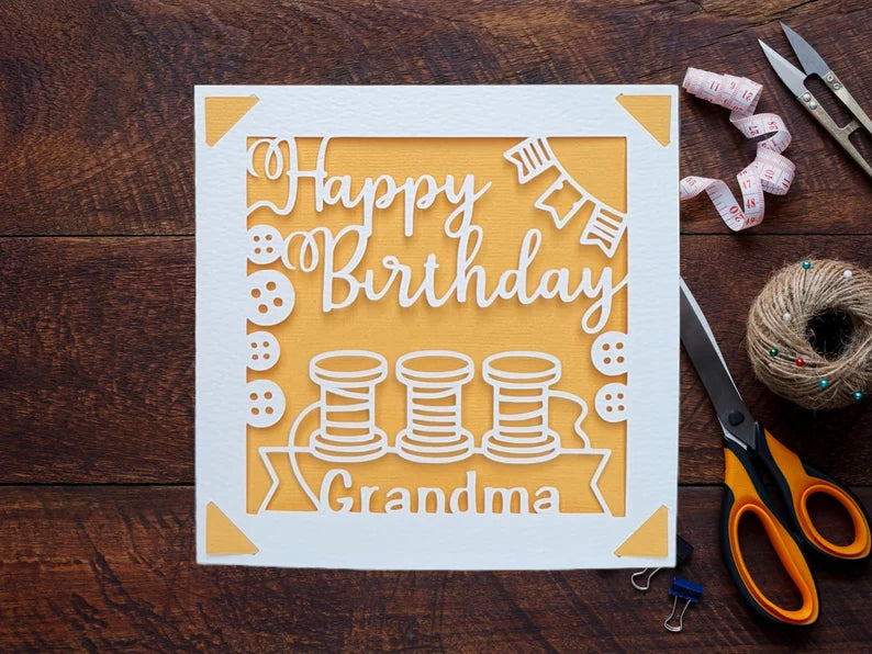 Sewing Birthday Card