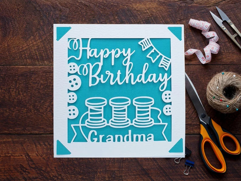 Sewing Birthday Card