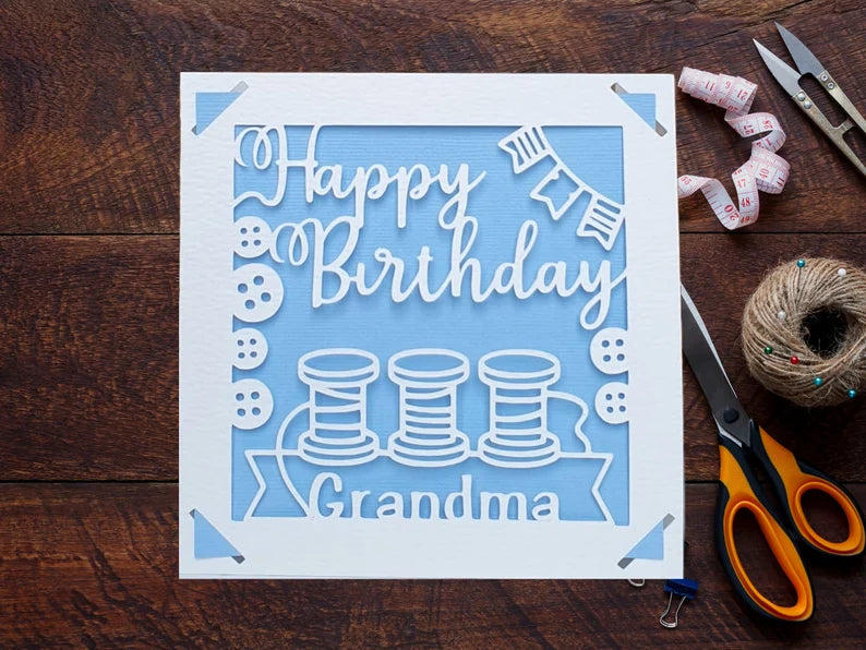 Sewing Birthday Card
