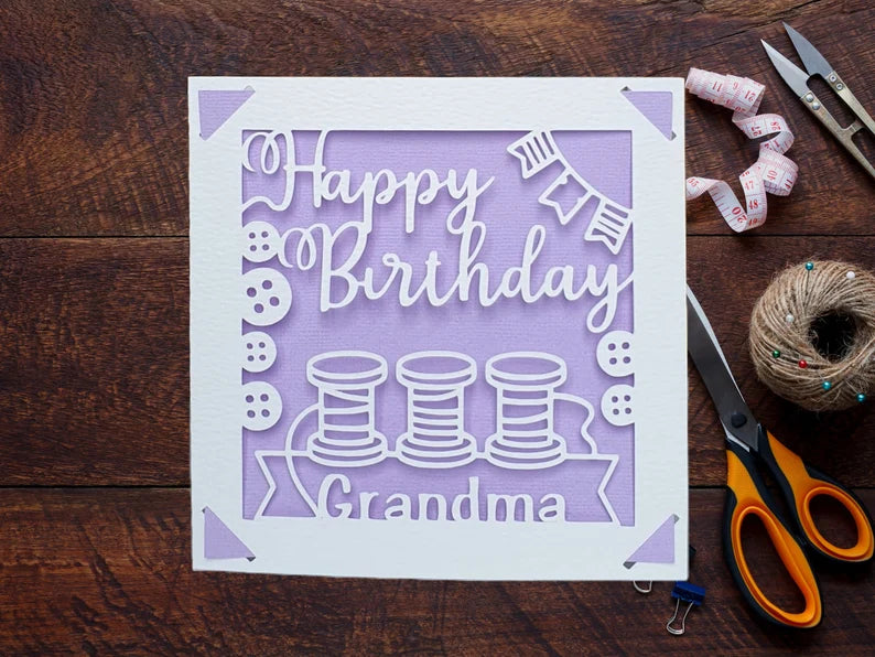 Sewing Birthday Card