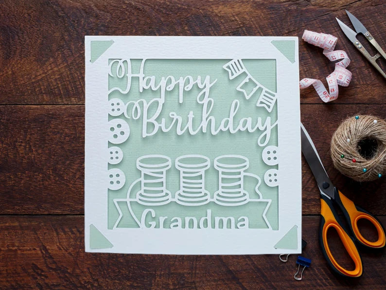 Sewing Birthday Card