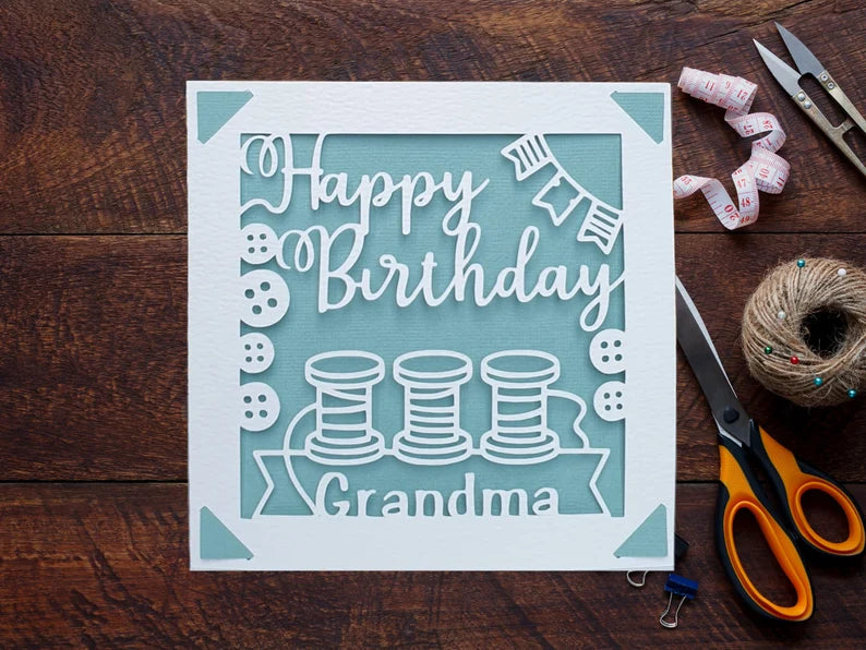Sewing Birthday Card